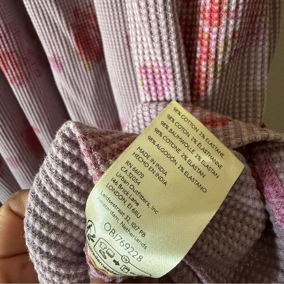 Free People Rosebud Maxi Floral Thermal Skirt Sz L - Picture 7 of 9